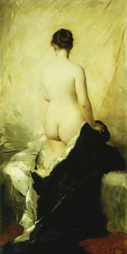 Charles Joshua Chaplin - Un nudo parzialmente drappeggiato